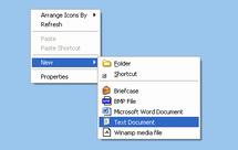 How to create an HTML file in Windows XP.