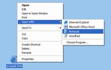 How to edit an HTML file in Wondows XP.